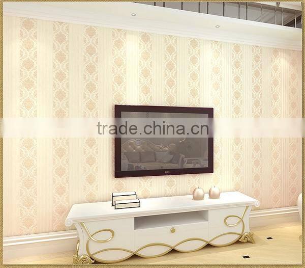 European simple wallpaper vertical stripes non-woven wallpaper home designs