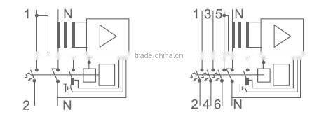10KA 2P 40A FL7-40 Electronic type RCBO Residual Current Operated Circuit Breakers with intergal Overcurrent Protection