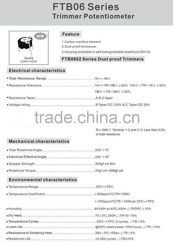 HW-TB1001V01 variable 47k resistor trimpot trimmer potentiometer piher acp trimpot resistor
