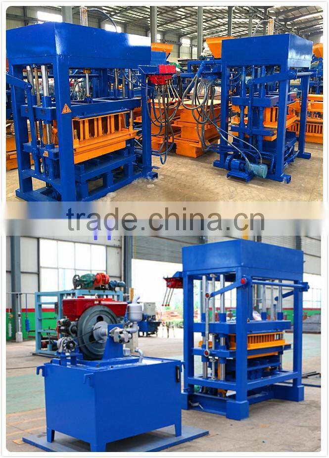 Low Cost QT4-30 diese engine habiterra concrete hollow block machine for sale, interlocking paver block machine price in india