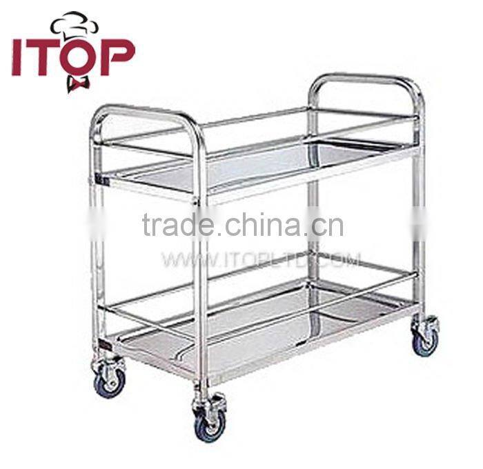 Apply to hotel and restaurant 2 Tiers Assembled Liquor and Wine Cart