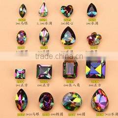 2016 New Arrival Gold and Silver Rivet 3D Nail Stencil Round Neon Metal Stud Nail Rhinestone Gem