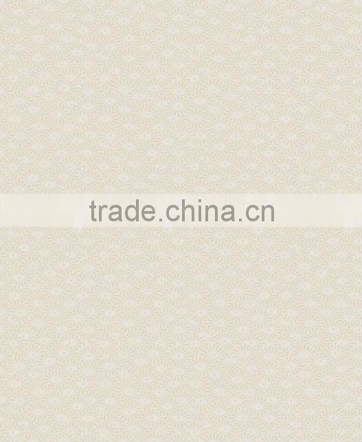 Modern hotel wall covering with floral pattern