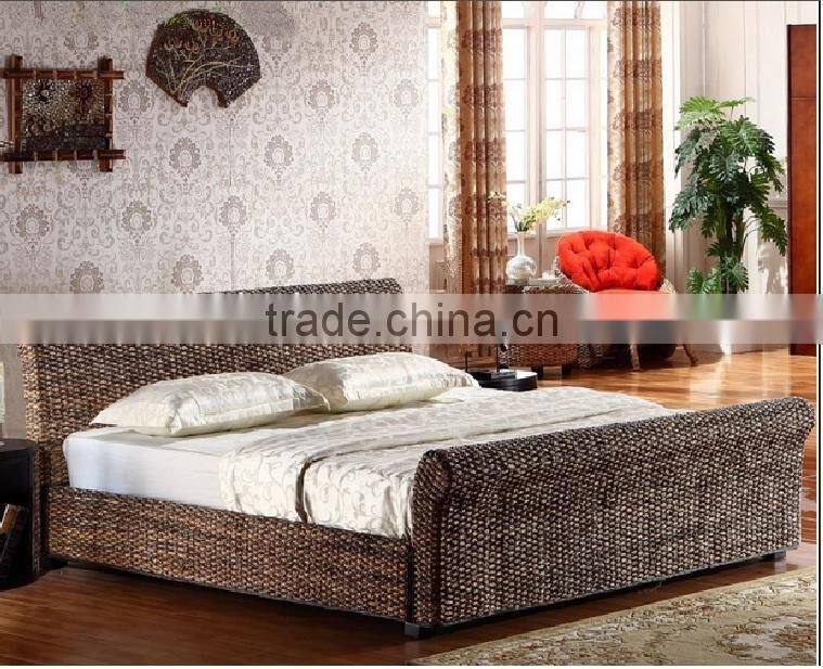 Wicker Rattan Bedroom Set Furniture ( Hand woven by wicker,hyacinth & wooden frame )