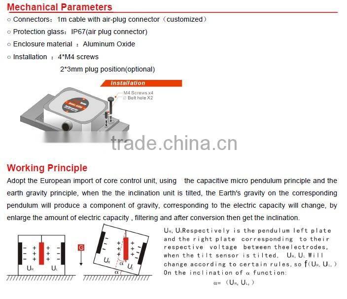 ACA626T High Accuracy Tilt Sensor with Full Temperature Compensation