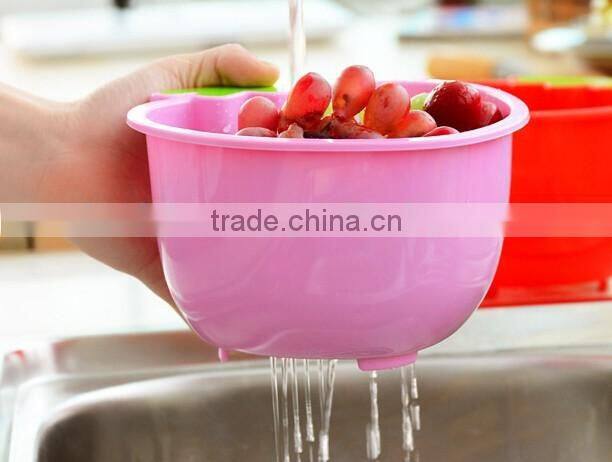 new design plastic Clean Rice Machine Vegetables basin wash fruit bowl fruit basket the kitchen good cooking tools