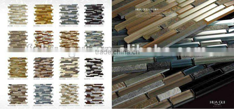 15x15 8mm thickness while marble mosaic HG-ST8014