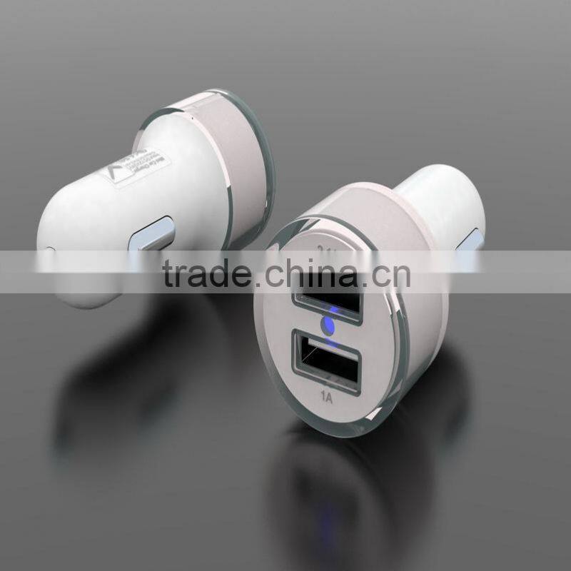 2015 Newest 5V 3.1A colorful Mini Dual USB Car Charger for Apple iphone 6 plus, Samsung Galaxy S5
