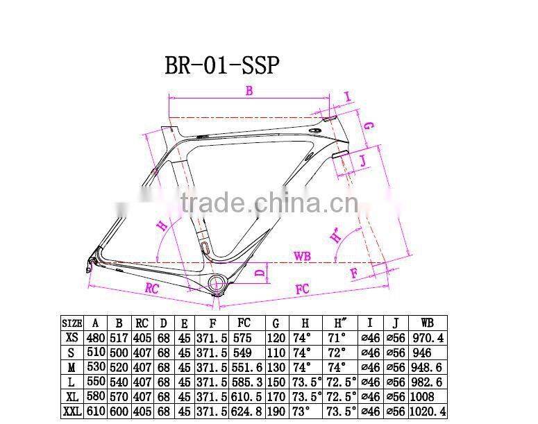 Factory in Taiwan China hot-sale cycle cross bicycle frameset