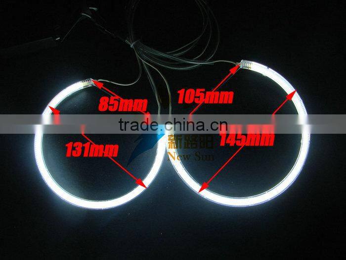 Factory direct sale 12V CCFL angel eyes inverter 4rings 131mm& 145mm ccfl angel eyes ring lighting for BMW E46 A+B NON projector