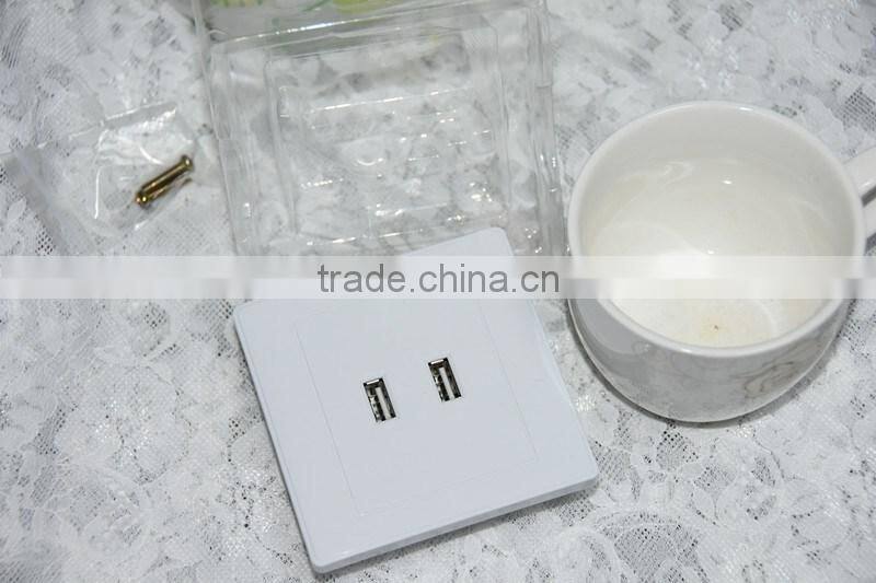 High speed 2 port usb AC power wall socket for smart phone &tablets.