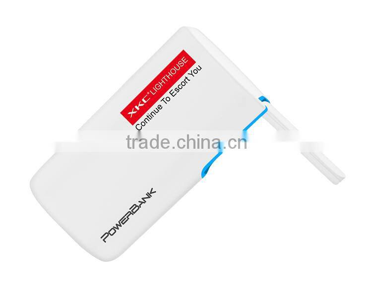 10400mAh 2 USB Interface High Capacity External Power Bank Mobile Power Station with lighting