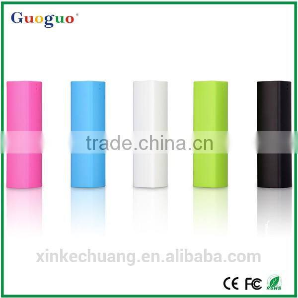 Guoguo rohs colorful fast charging 1800mAh portable power bank for iphone,samsung
