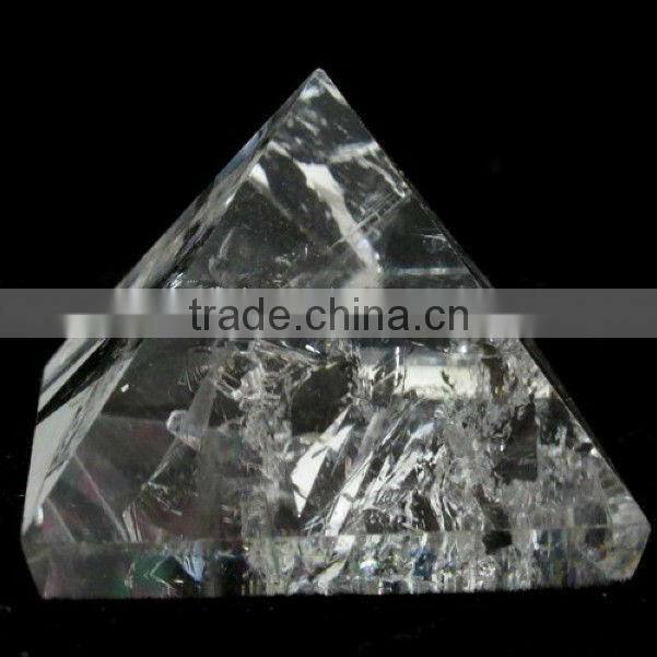 Gemstone black obsidian pyramid for home decoration