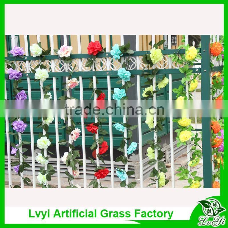 Artificial green leaf vine rose vines