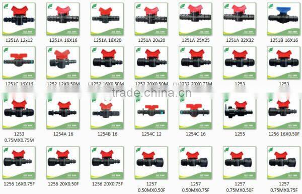 Dn16*3/4" Barb-Female Thread Valve Plastic Mini Irrigation Valve