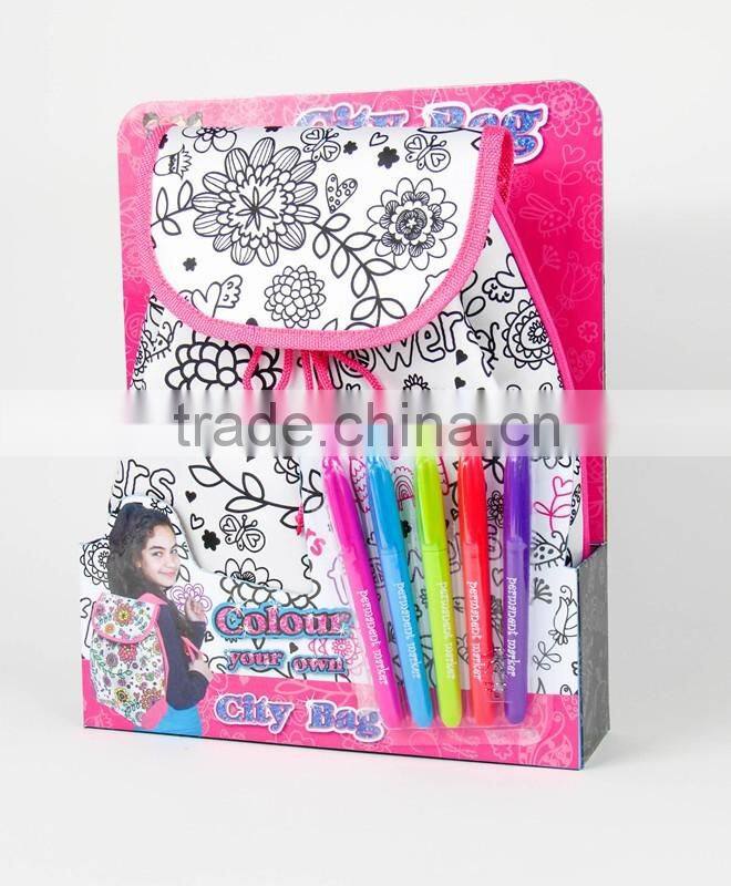 DIY Toy color a fashion backpack bag