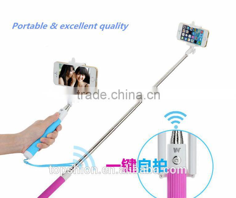 Foldable selfie stick monopad with bluetooth 2015 new product