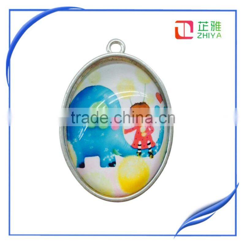 2015 Korea cabochon glass cabochon resin kawaii Time gem,bears silver pendants