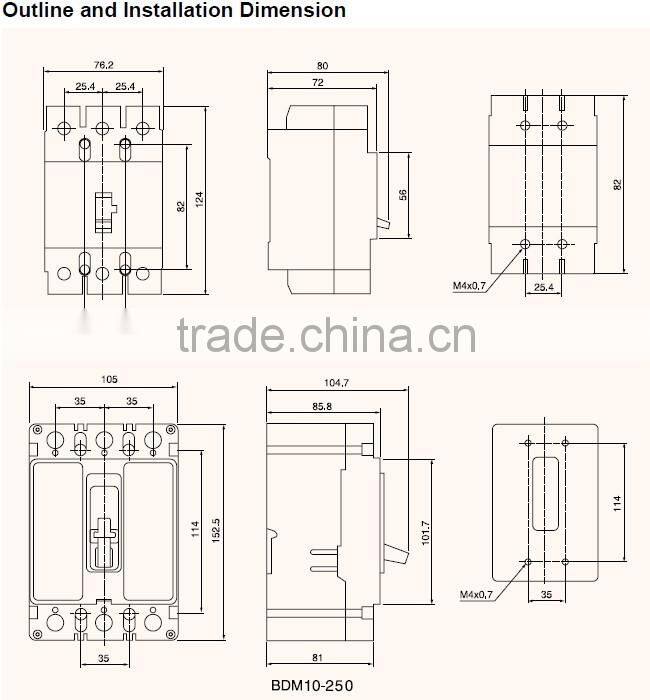BDM10 FWF MCCB 100A 3P CIRCUIT BREAKER