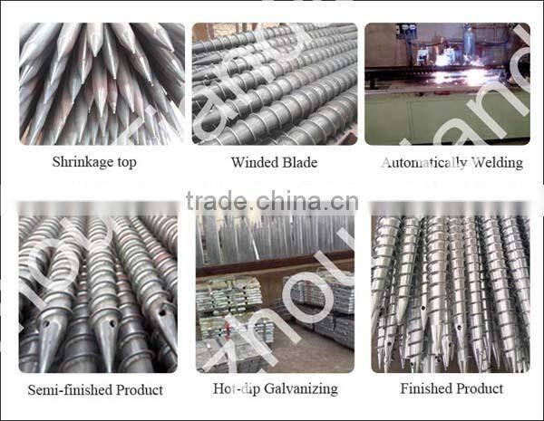 ground helix pile for foundations