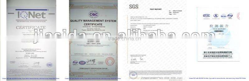 Polycarbonate light diffusion sheet with 10-year quality guarantee