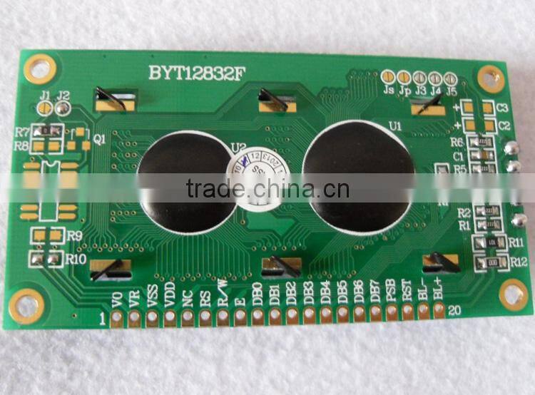 Blue / yellow / green/white screen black colour 12832F 128*32 Dots 3.3V or 5V LCD Screen Module