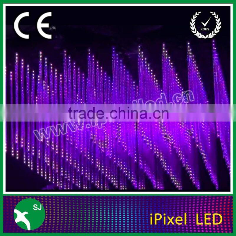 30mm diameter DMX Vertical LED tube 360 view 12v