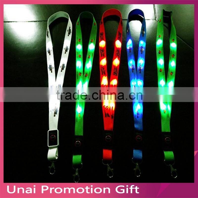 LED Flashing light up Lanyard with Laser LOGO