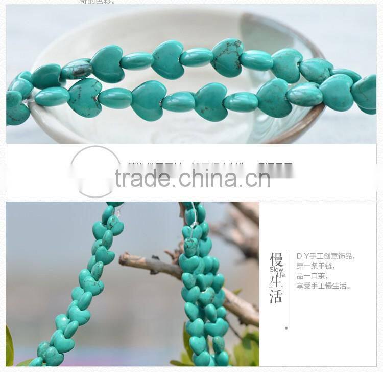 10*12mm heart shaped jewelry accessory beads turquoise decoration