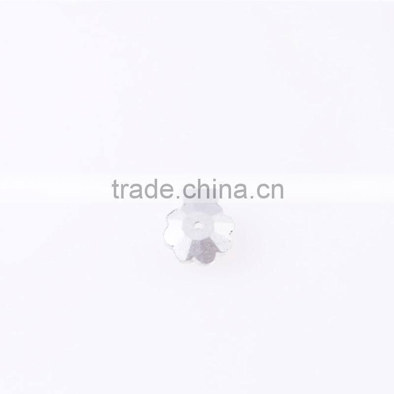 Sew on flower shape crystal glass bead for wedding dresses