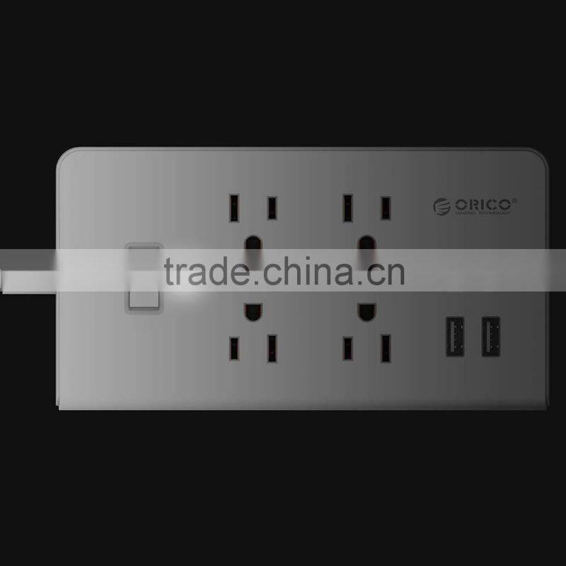 USB Surge Protector 4AC with 4 USB Power Socket