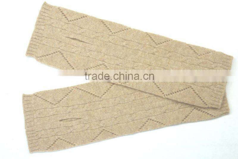 16HLC5001 cashmere arm warmer fingerless gloves