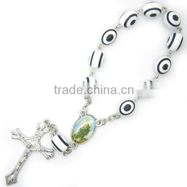 rosary,religious decade rosary, arcylic beaded with eyes rosary, Catholic beads necklace ,arcylic beads necklaces
