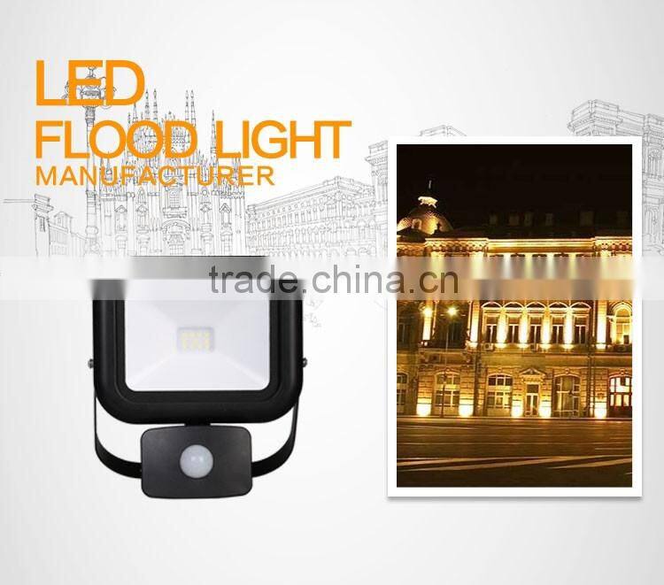 Smart 10W Sensor LED Floodlight with 0.3m H05RN-F 2G1.0mm2 cable