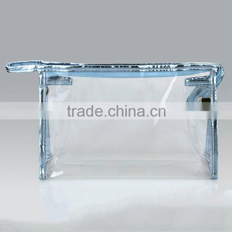 customized cosmetic waterproof clear transparent pvc toiletry bag
