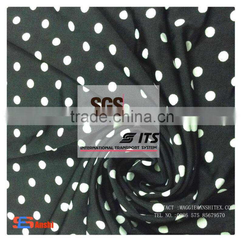100 polyester single jersey spandex fdy printed polyester knit fabric for women underwear/dress fabric