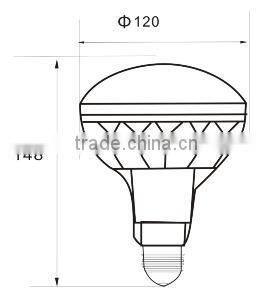 FCC CE RoHS 20w 35w 40w 305v E40 E27 E26 waterproof ip65 par38 led e39