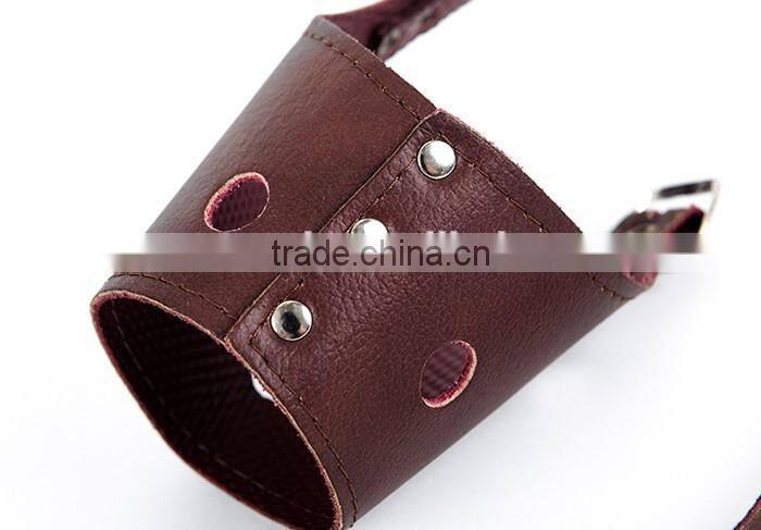 Comfortable Breathing Leather Pet Muzzle, Custom Dog Mouth Mask, Mouth Cover