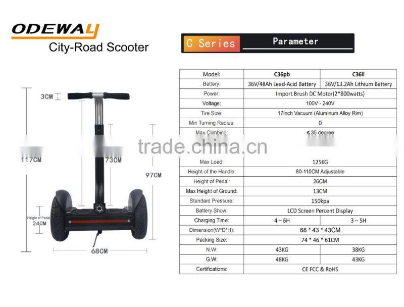 China cheap two wheels big scooter for city road electric scooter
