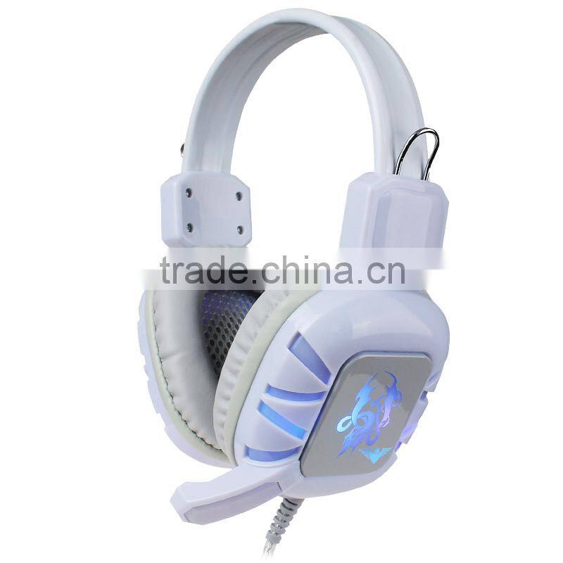 long wire stereo illuminated computer headphone,headset