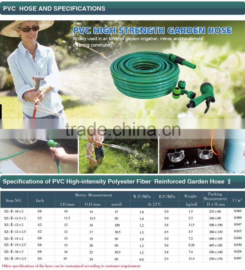 colorful PVC braided fiber reinforced net hose with logo