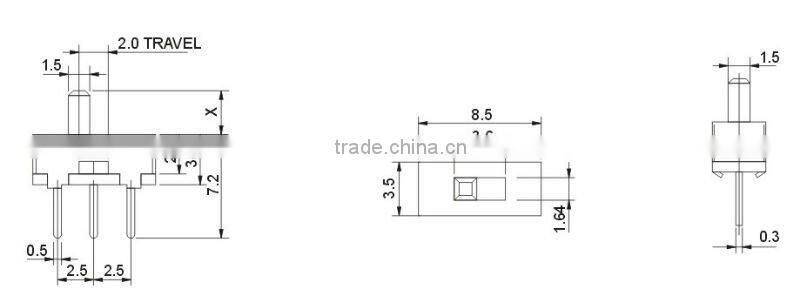 SS-12D00 mini slide switch