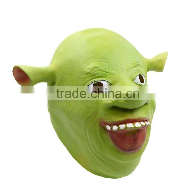 Hot Sale funny Green Unique rubber Halloween Shrek Vendetta Mask