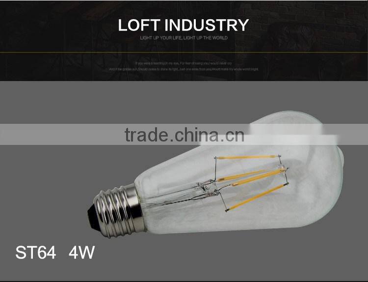 Edison Style Led Filament Bulb 2W 4W 6W 8W E27 Glass Cover 220v Led filament Lamp Light
