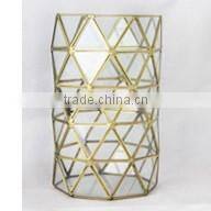 LGJ040 wedding party decoration glass candle holder with lid