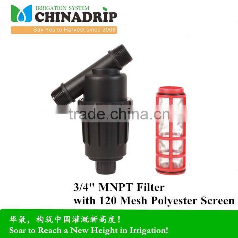 Filters 3/4" MNPT Filter with 120 Mesh Polyester Screen irrigation filter