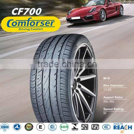 Chinese colore UHP PCR car tire 215/45ZR17 comforser car tire