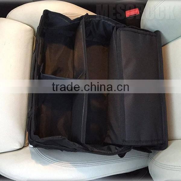 Folding Car Seat Organizer with Adjustable Compartments Backseat Storage Organizer Front Seat Car Organizer