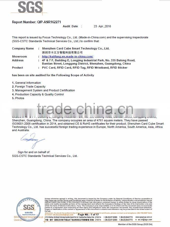 Competitive Price CR80 Access Control CMYK Printing EM Card EM4100 Card